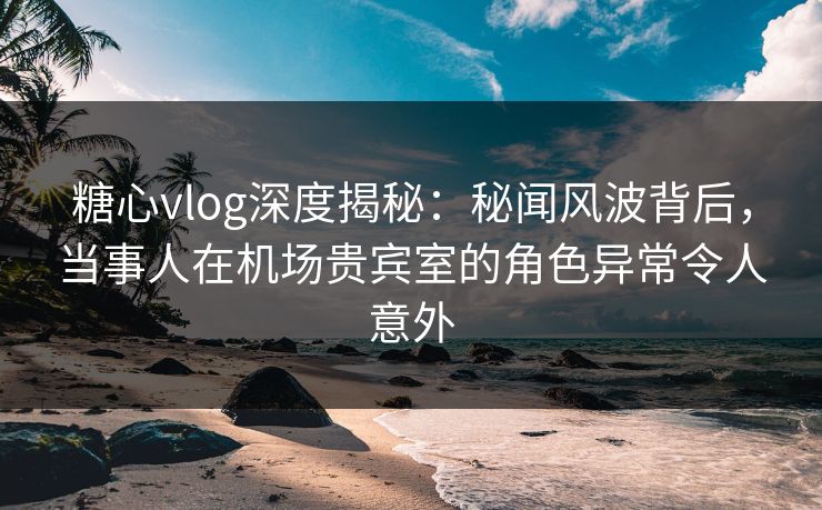 糖心vlog深度揭秘：秘闻风波背后，当事人在机场贵宾室的角色异常令人意外